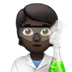 🧑🏿‍🔬 scientist: dark skin tone display on Apple